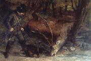 Gustave Courbet The German Huntsman oil painting